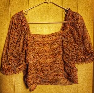 H&M Flower print Crop Top